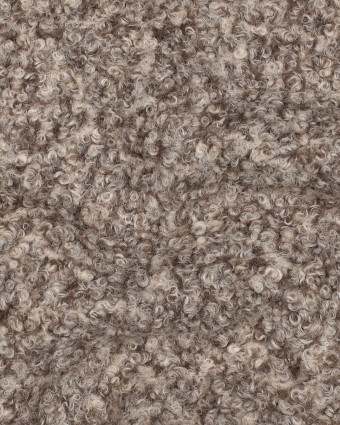 Tissu Bouclette Taupe Chiné - Mercerine