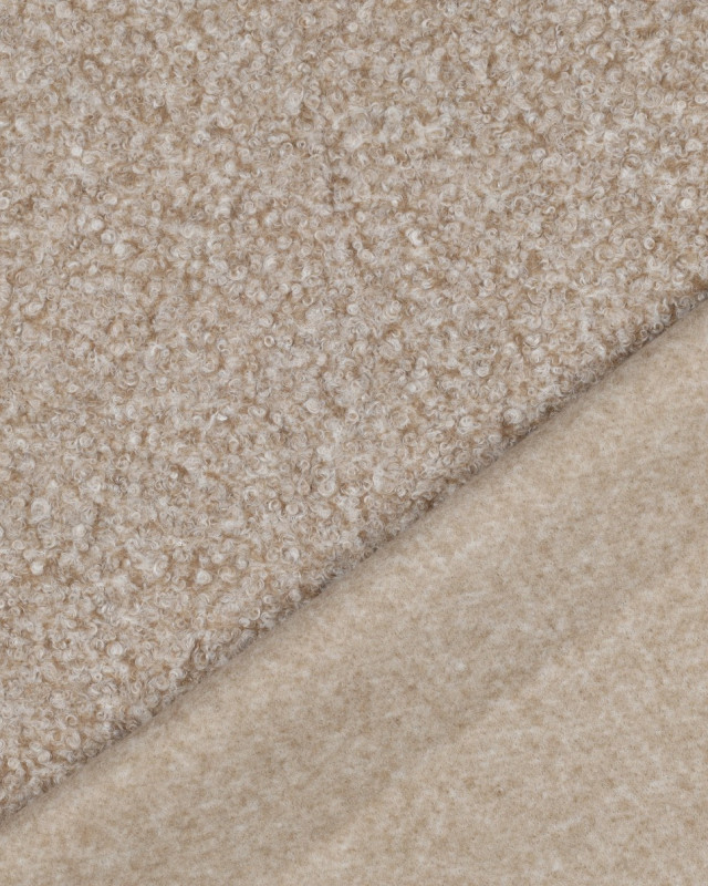 Tissu Bouclette Beige Chiné - Mercerine