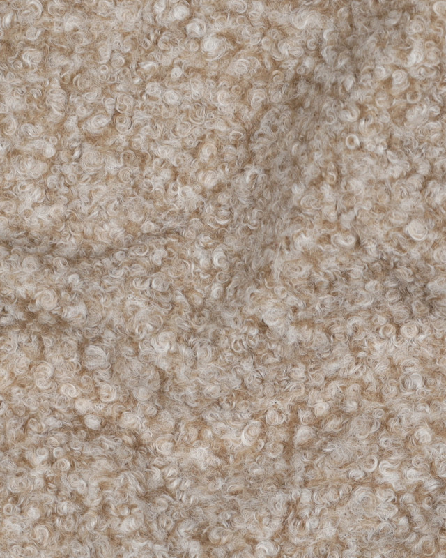 Tissu Bouclette Beige Chiné - Mercerine