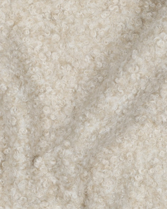 Tissu Bouclette Ecru Chiné - Mercerine