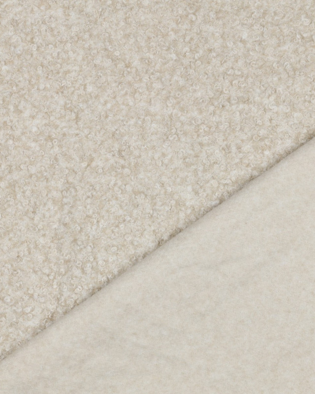 Tissu Bouclette Ecru Chiné - Mercerine