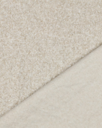 Tissu Bouclette Ecru Chiné - Mercerine