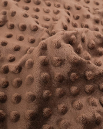 Tissu Minky Bubble Cacao - Mercerine