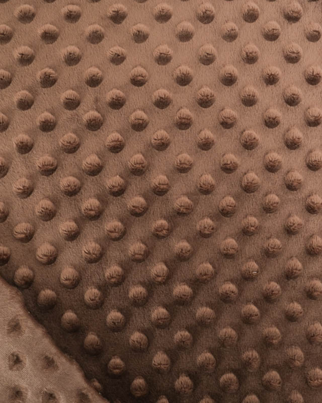 Tissu Minky Bubble Cacao - Mercerine