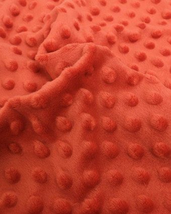 Tissu Minky Bubble Brique - Mercerine