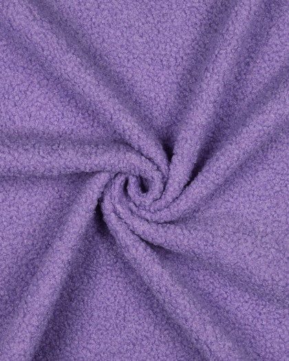 Tissu Bouclette Mouton Uni Violet - Mercerine