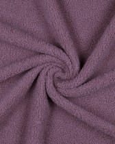 Tissu Petites Petites Bouclettes Mauve Envers Polaire