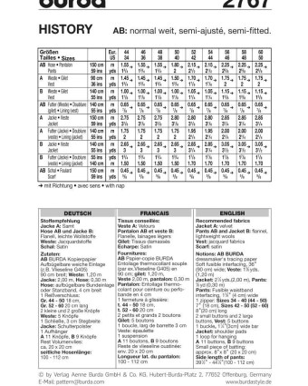 Patron Burda Historique  - Burda 2767 - Mercerine