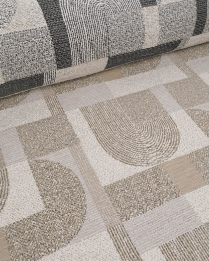 Tissu Jacquard Chenille Motif Inspiration Ethnique - Mercerine
