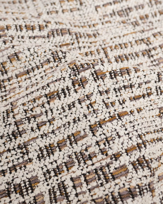 Tissu Jacquard Chenille Effet Chiné - Mercerine