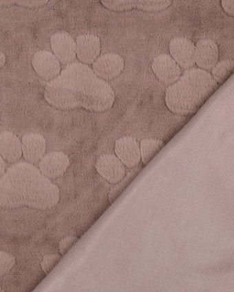 Fausse Fourrure Ultra Douce Pattes de Chien Taupe - Mercerine