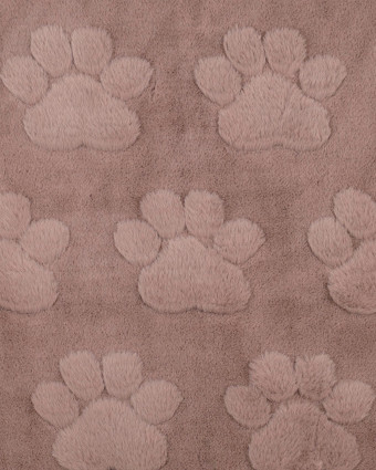 Fausse Fourrure Ultra Douce Pattes de Chien Taupe - Mercerine