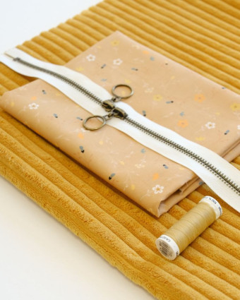 Pack Couture Trio Trousses Velours Côtelé  Moutarde - Mercerine