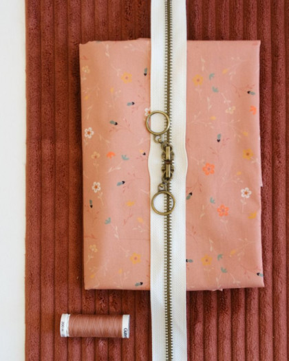 Pack Couture Trio Trousse Velours Côtelé - Marsala - Mercerine