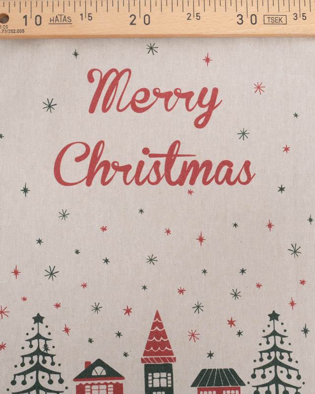 Panneau Pour Création de Noël Effet Lin  - Mercerine
