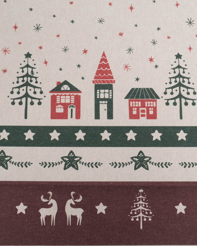 Panneau Pour Création de Noël Effet Lin  - Mercerine