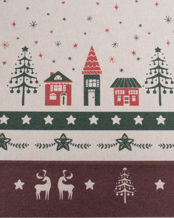 Panneau Pour Création de Noël Effet Lin  - Mercerine