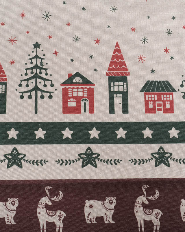 Panneau Pour Création de Noël Effet Lin  - Mercerine