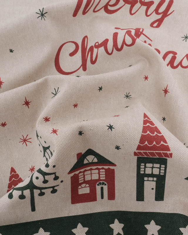 Panneau Pour Création de Noël Effet Lin  - Mercerine