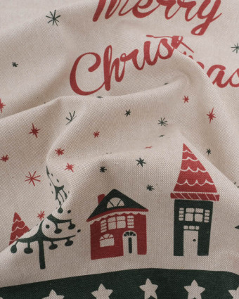 Panneau Pour Création de Noël Effet Lin  - Mercerine