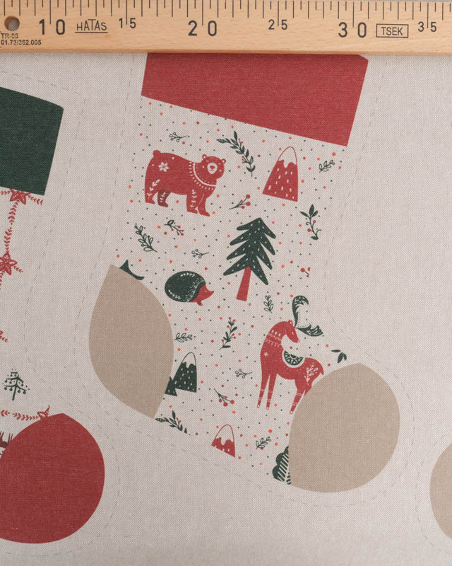Panneau Pour Création de Noël Effet Lin  - Mercerine