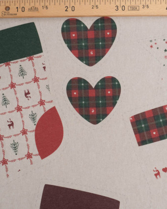 Panneau Pour Création de Noël Effet Lin  - Mercerine