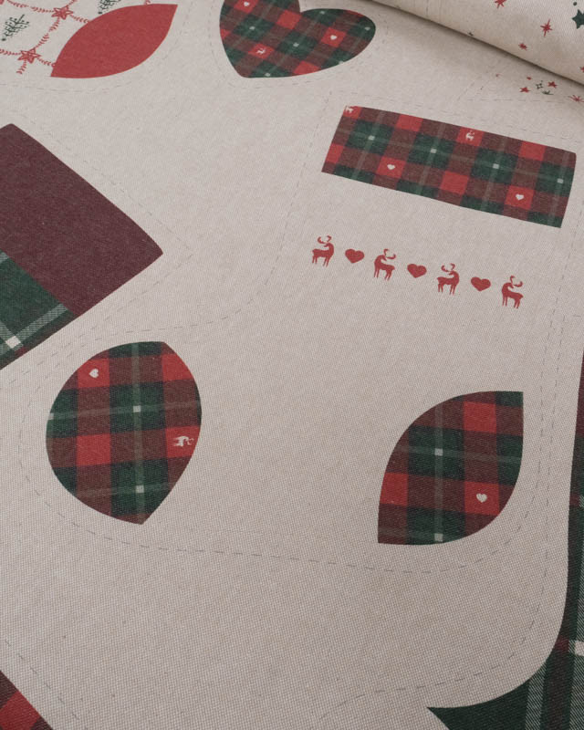 Panneau Pour Création de Noël Effet Lin  - Mercerine