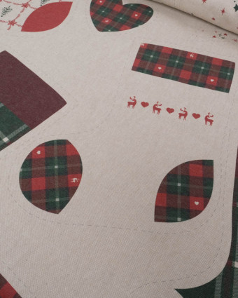 Panneau Pour Création de Noël Effet Lin  - Mercerine