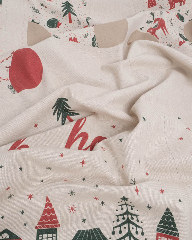 Panneau Pour Création de Noël Effet Lin  - Mercerine