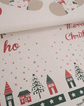 Panneau Pour Création de Noël Effet Lin  - Mercerine