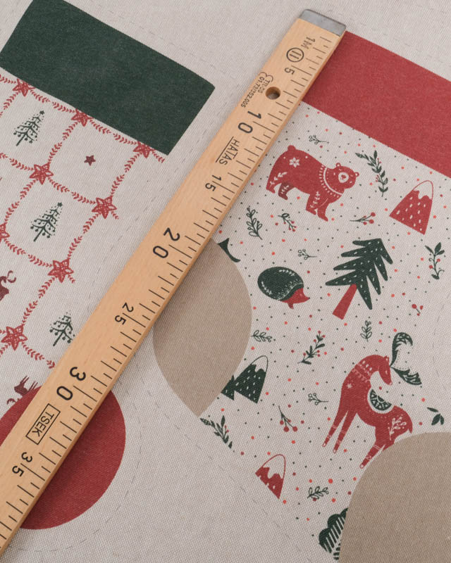 Panneau Pour Création de Noël Effet Lin  - Mercerine