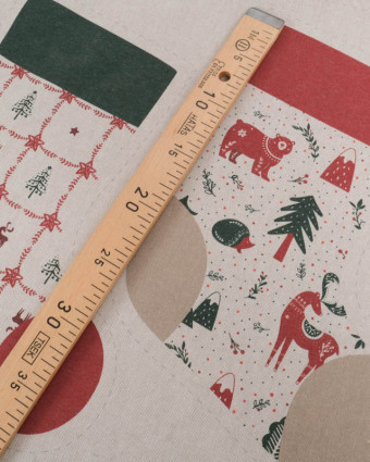 Panneau Pour Création de Noël Effet Lin  - Mercerine