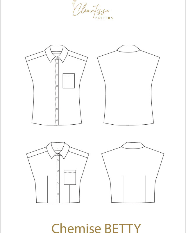 Patron chemise Betty - Clématisse Pattern - Mercerine