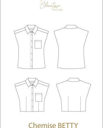 Patron chemise Betty - Clématisse Pattern - Mercerine