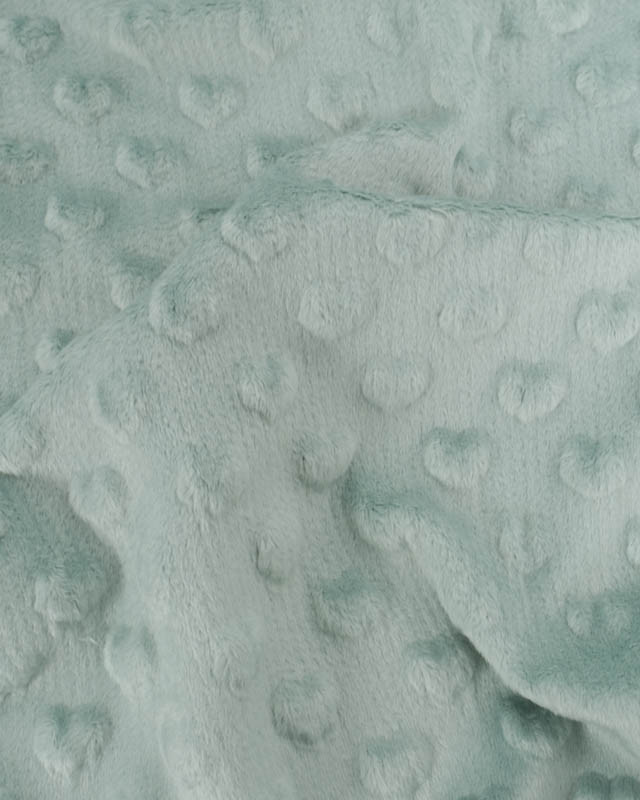 Tissu Minky Coeur Lagon - Mercerine