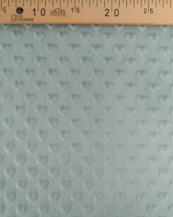 Tissu Minky Coeur Lagon - Mercerine