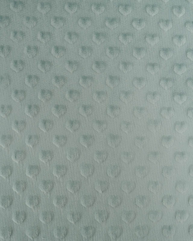 Tissu Minky Coeur Lagon - Mercerine