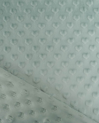 Tissu Minky Coeur Lagon - Mercerine