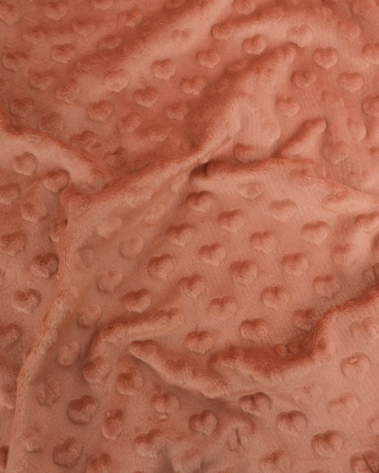 Tissu Minky Coeur Ginger - Mercerine