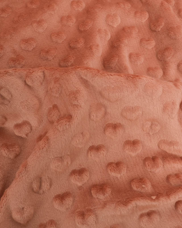 Tissu Minky Coeur Ginger - Mercerine