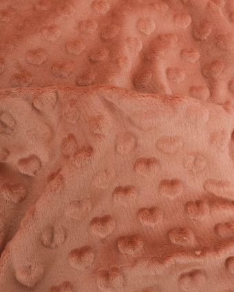 Tissu Minky Coeur Ginger - Mercerine