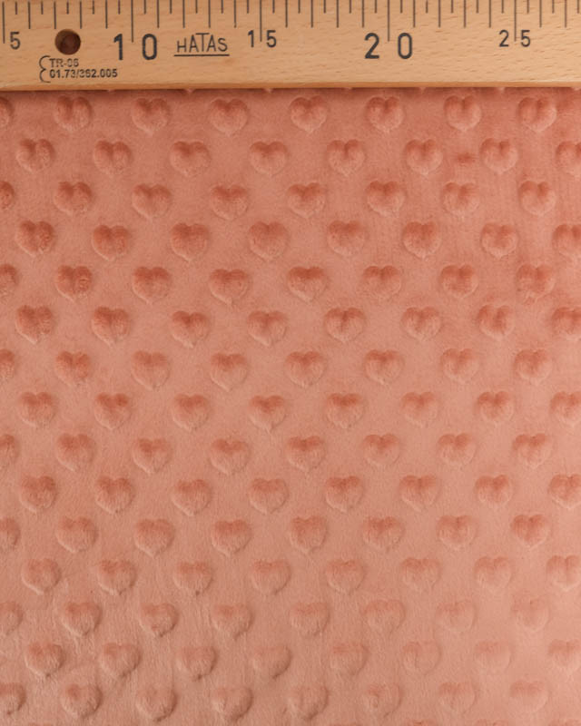 Tissu Minky Coeur Ginger - Mercerine