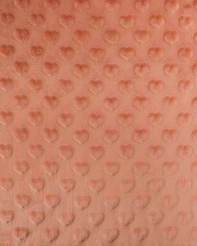 Tissu Minky Coeur Ginger - Mercerine