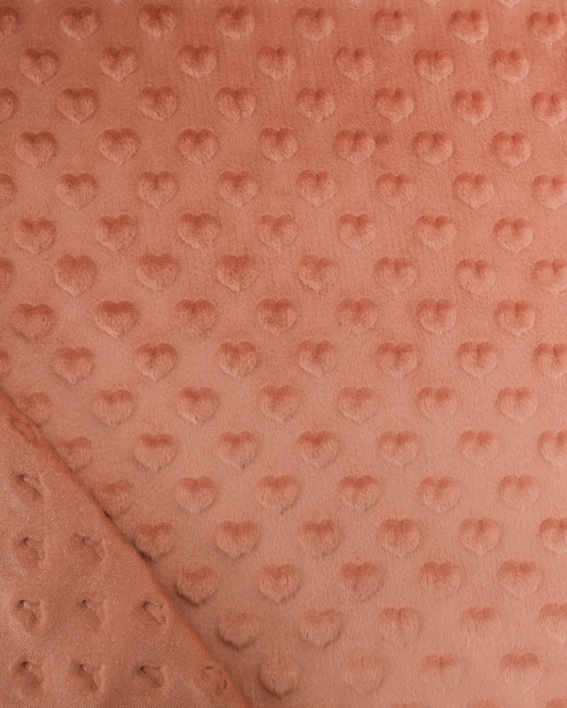 Tissu Minky Coeur Ginger - Mercerine
