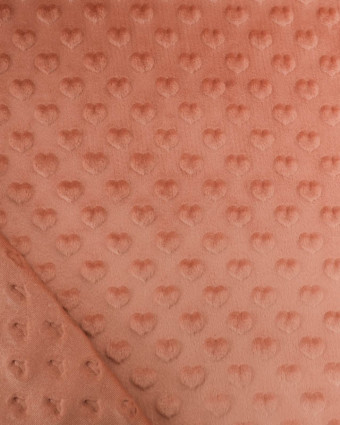 Tissu Minky Coeur Ginger - Mercerine