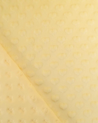 Tissu Minky Coeur Jaune Tendre - Mercerine