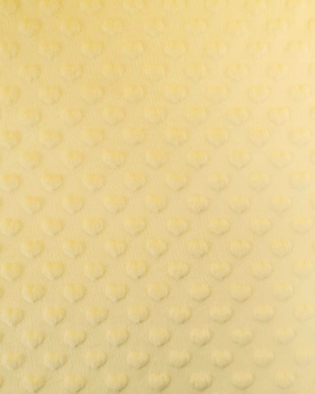 Tissu Minky Coeur Jaune Tendre - Mercerine