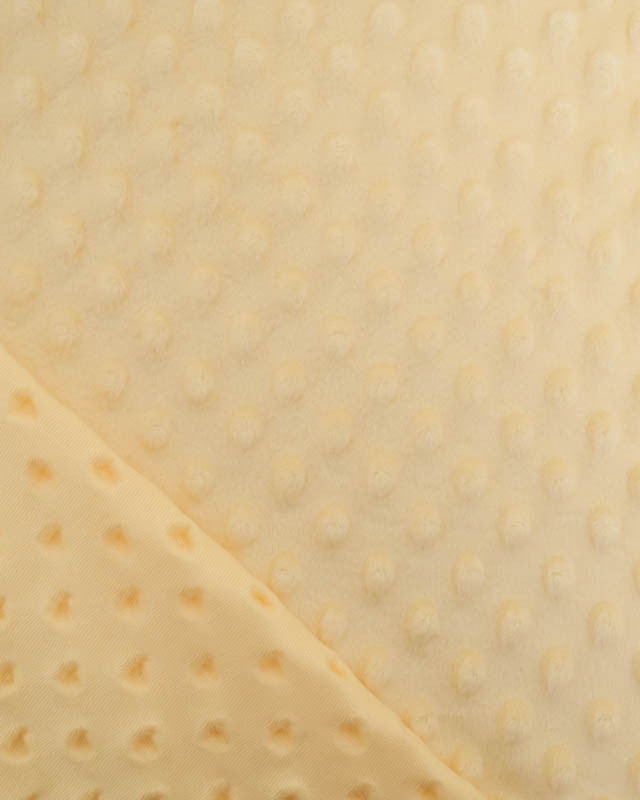 Tissu Minky Bubble Jaune Tendre - Mercerine