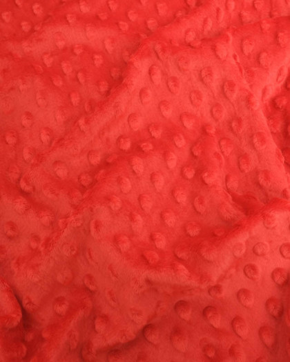 Tissu Minky Bubble Fraise - Mercerine