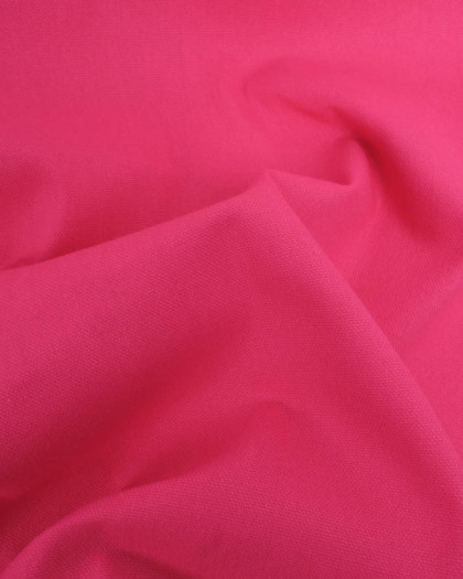 Tissu Coton Uni Canvas Fuchsia - Mercerine
